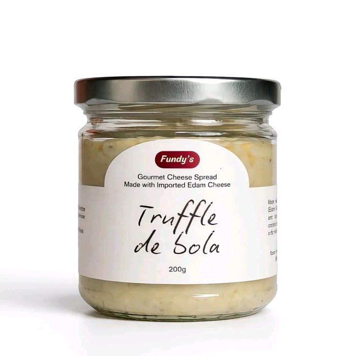 Jar of Fundy's Truffle de Bola Spread, 200g gourmet cheese palaman